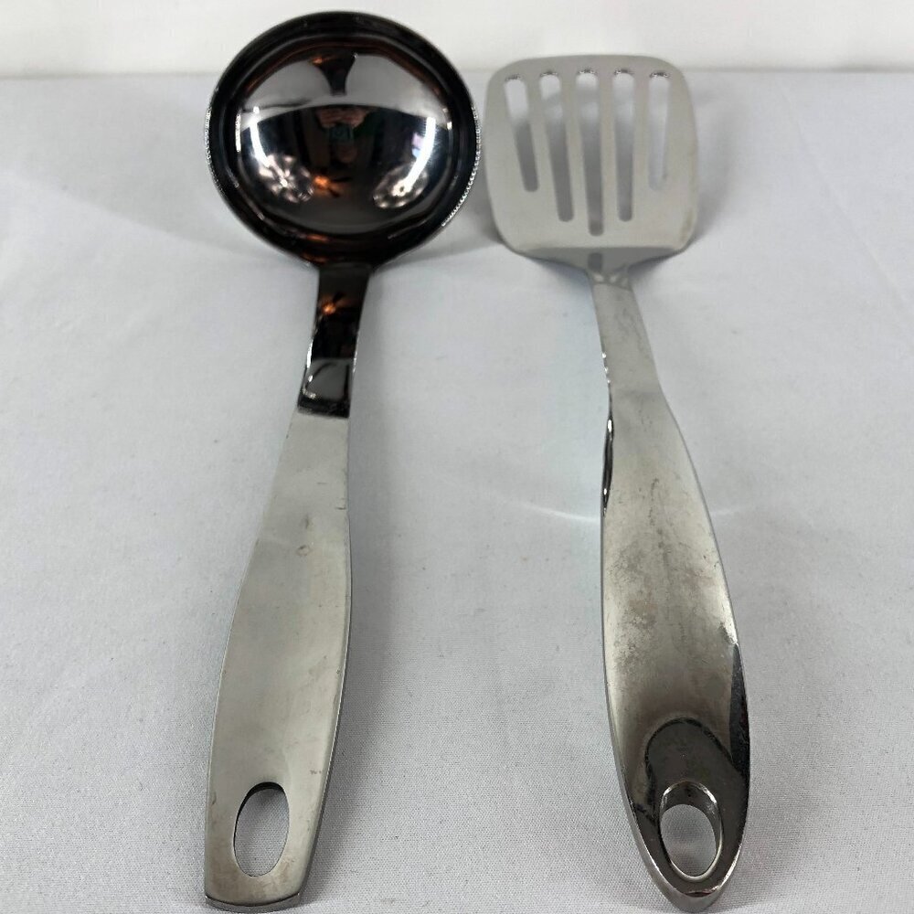 Oneida Stainless Ladle & Wolfgang Puck Stainless Spatula